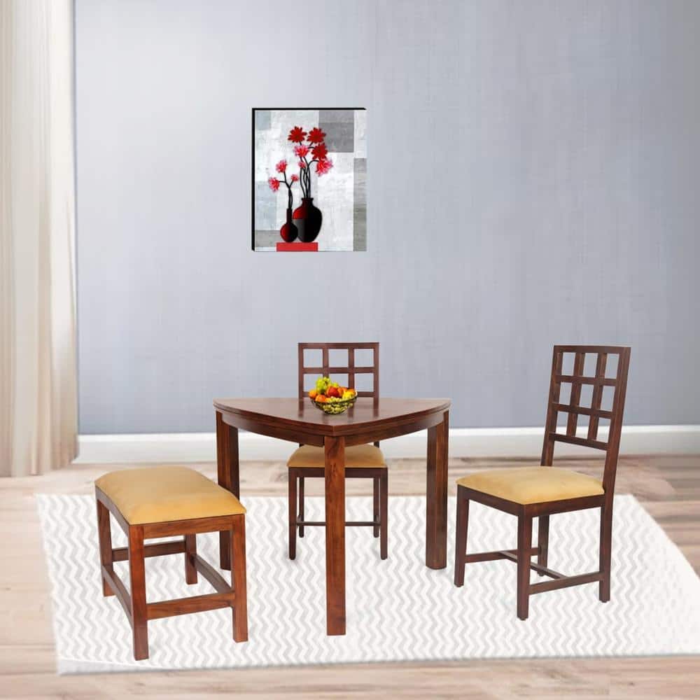 nola solid wood  4 seater Dining table in  Provincial Teak