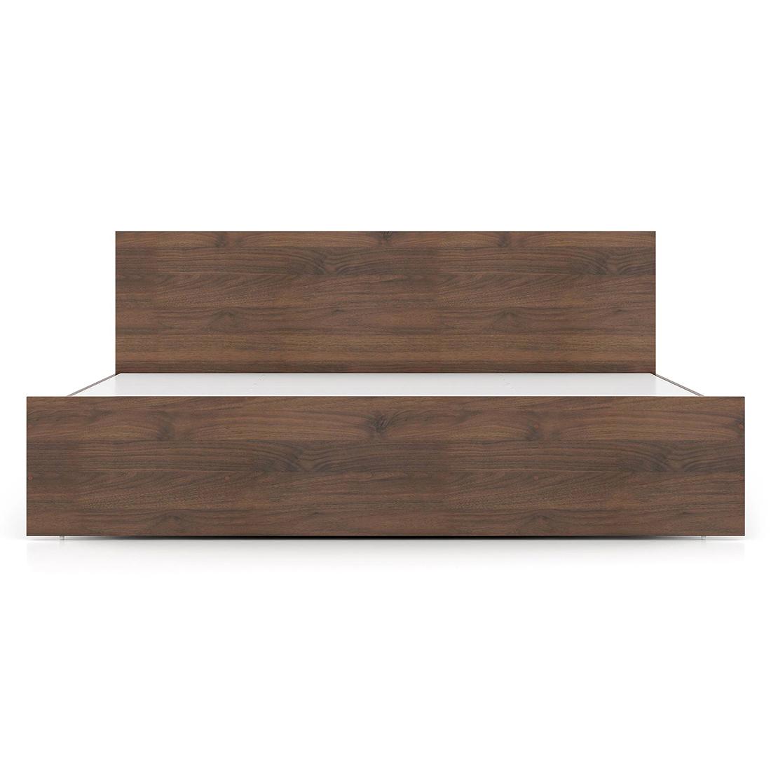 Zoey Engineered Wood King Size Bed In Classic Walnut Finish
