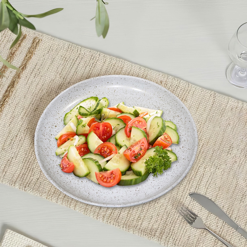 Metalsmith Stainless Steel Dinner Serving Plate Black Speckle Finish - Metalsmith