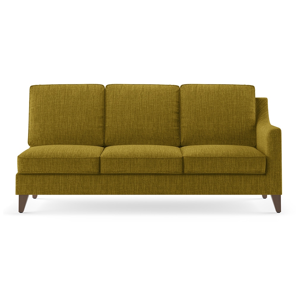 Abbey Sectional Sofa (Colour : Olive Green, Cushion : Soft, Seater : Left Aligned 3 Seater + Left Aligned Chaise)