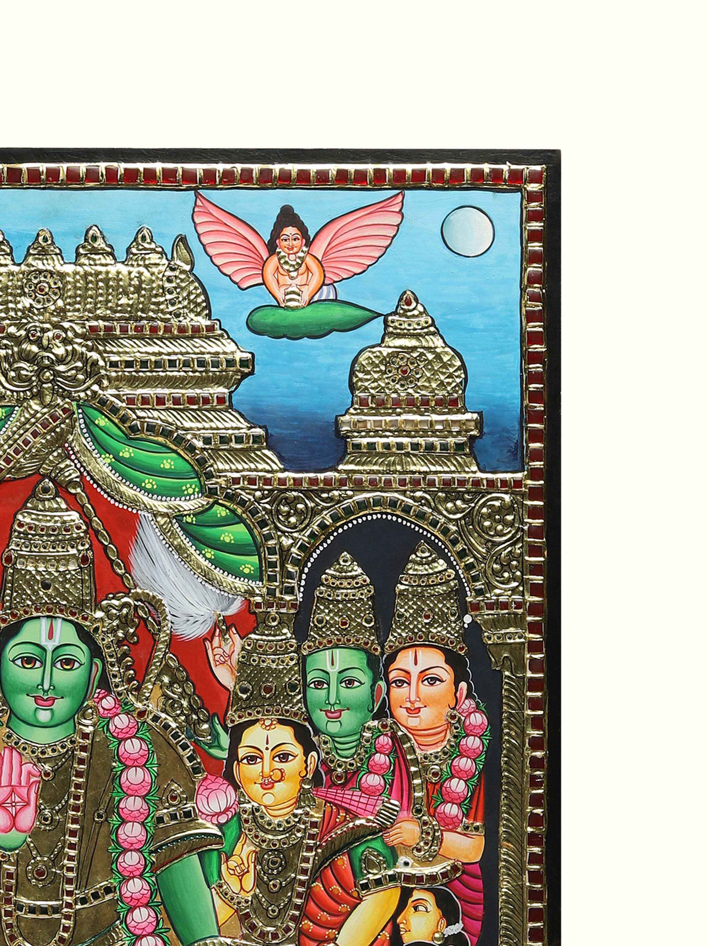 Sri Rama Pattabhishekam Thanjavur Painting