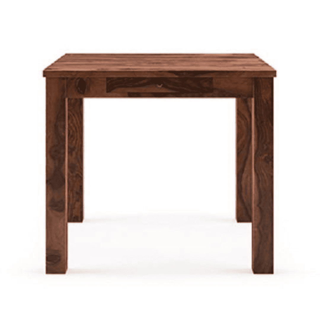 Arabia Solid Wood 4 Seater Storage Dining Table In Teak Finish