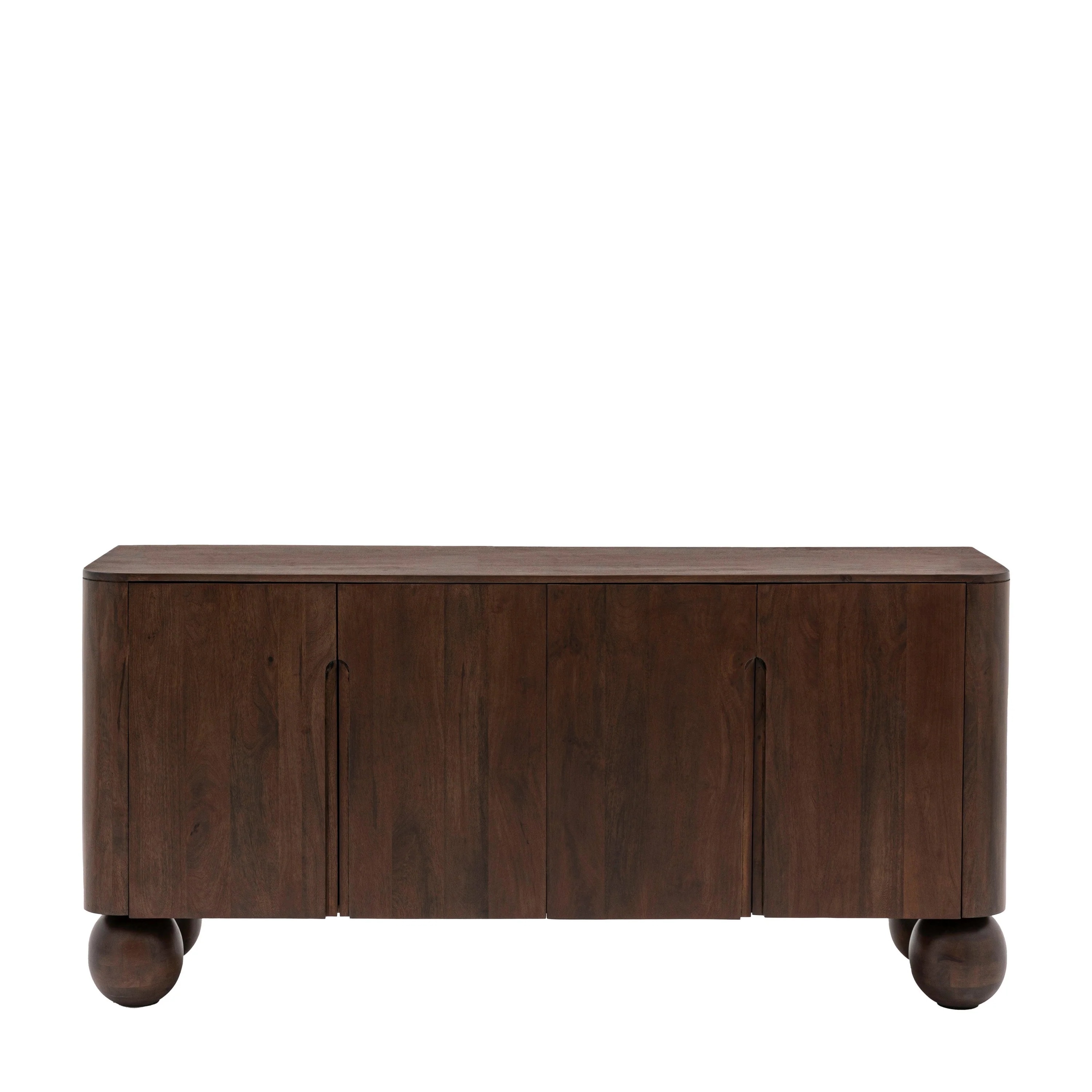 Akiyama Solid Mango Wood Sideboard with 4 Door in Provincial teak Finish - Woodenmood