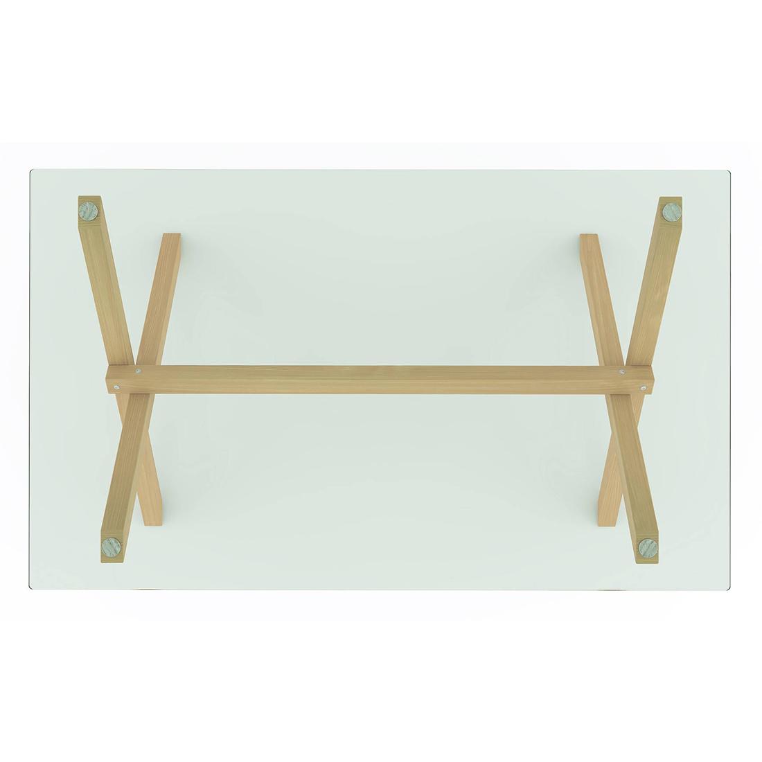 Nobu 6 Seater Glass Top Dining Table