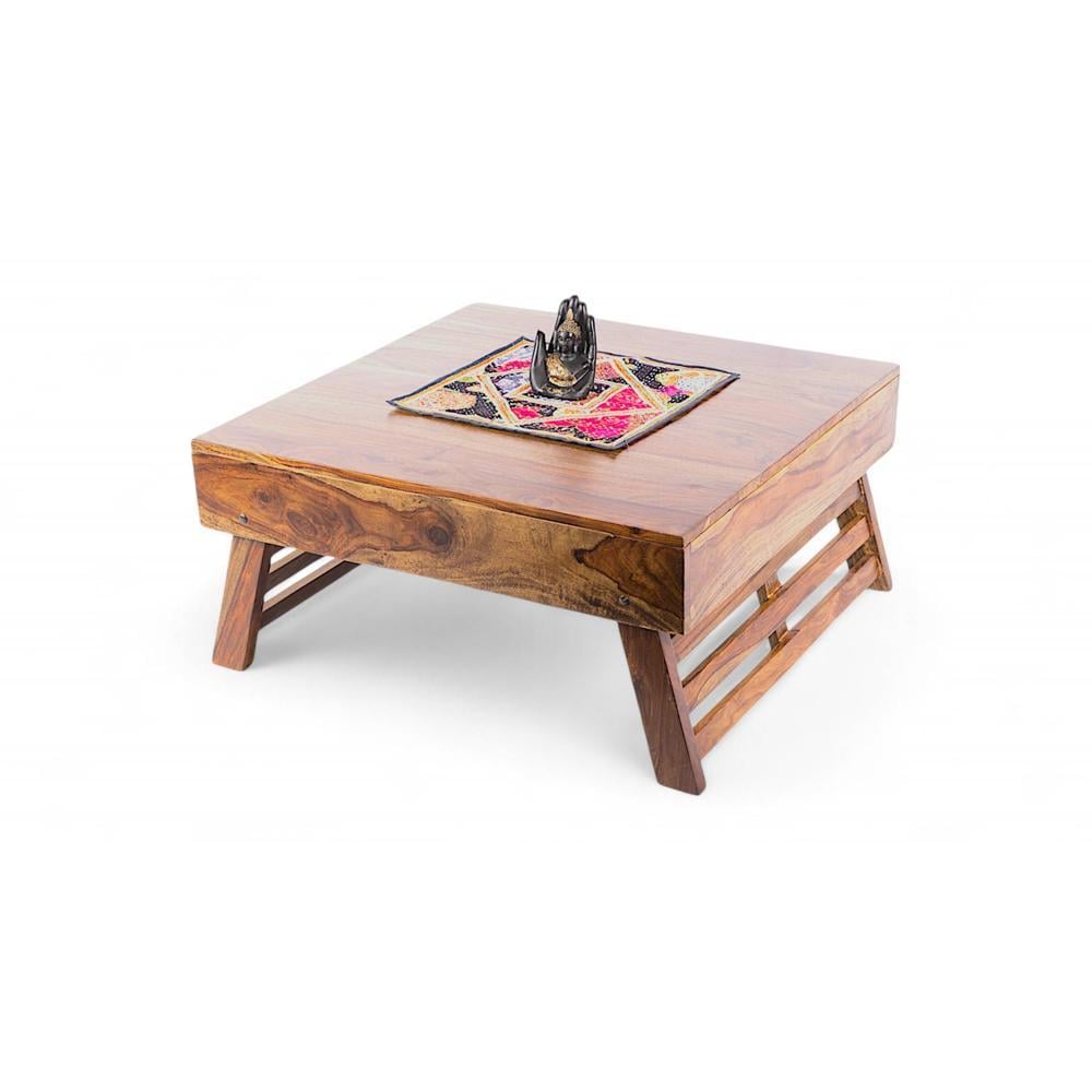 Bradford Sheesham Wood Coffee Table In Teak Finish