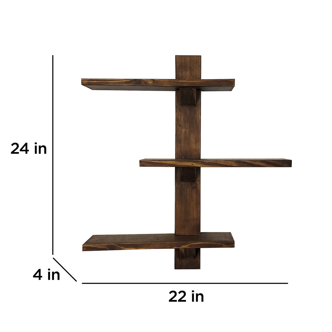 Felicia Wooden Wall Shelf Organiser