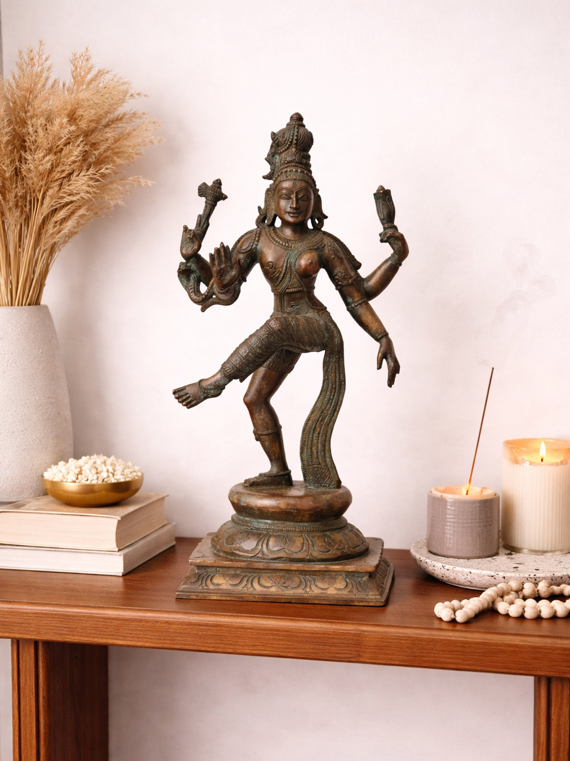 Bronze Cast Dancing Ardhanarishvara Idol