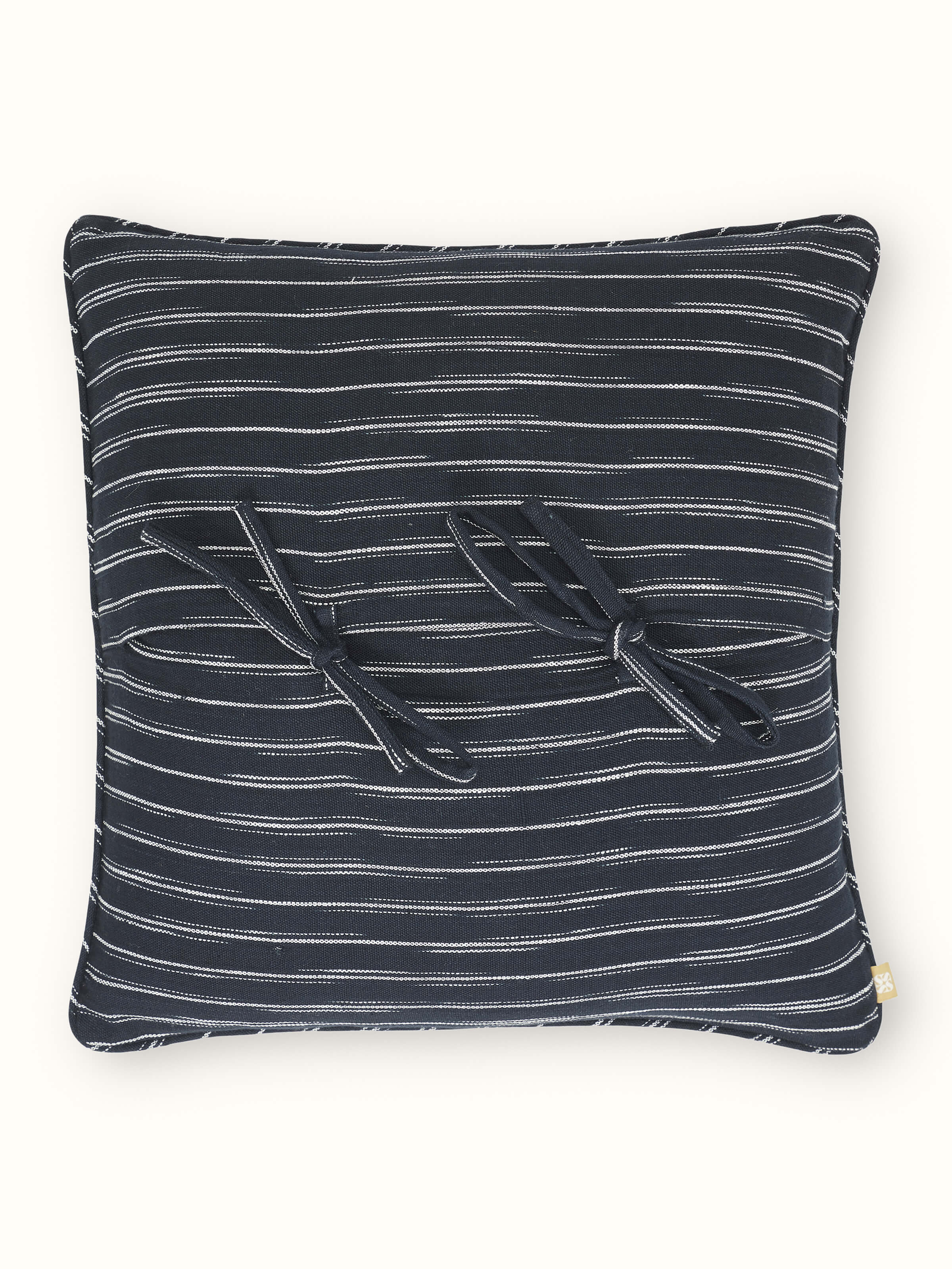 Krsna Black Cotton Handloom Cushion Cover