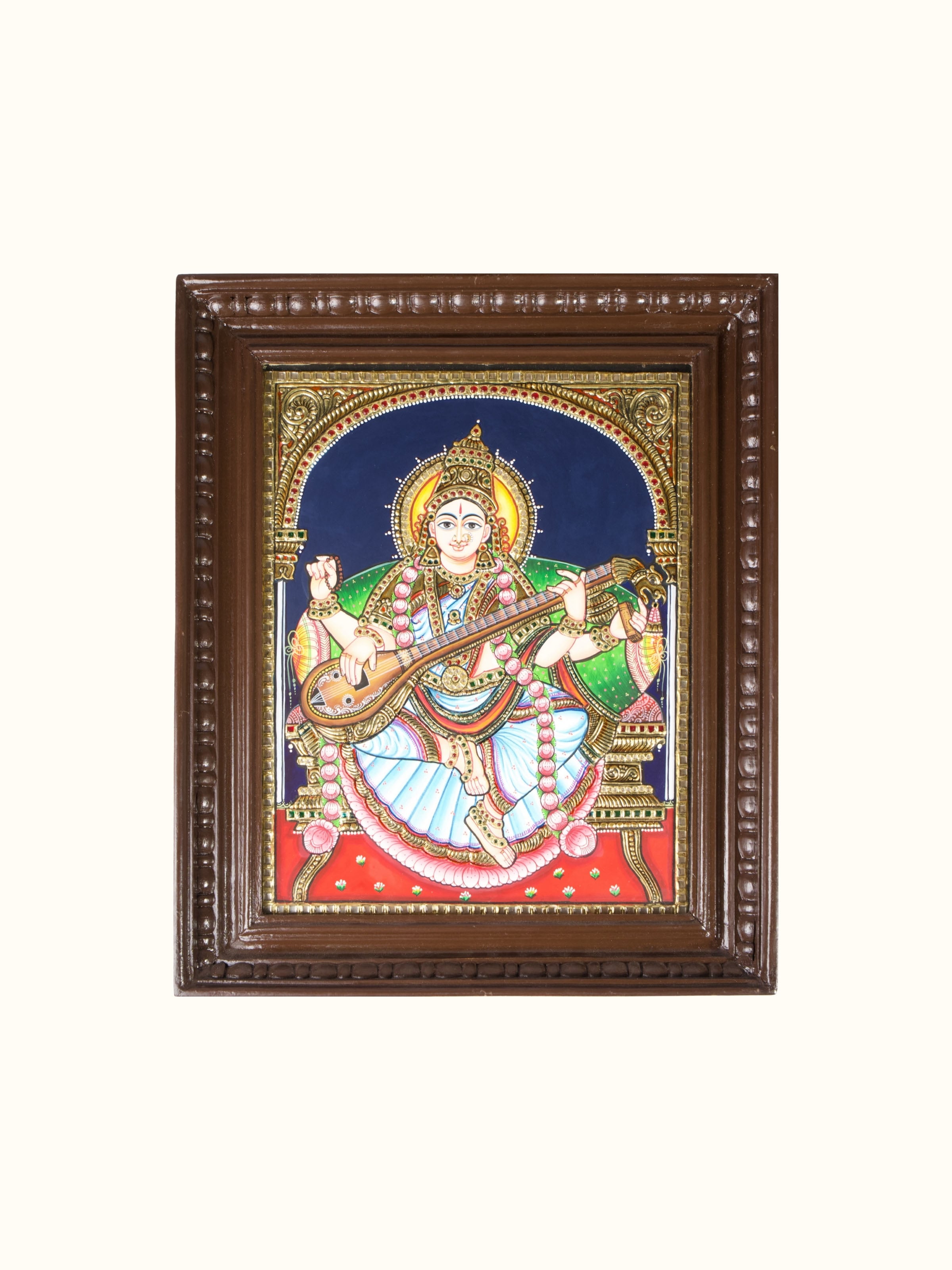 Saraswati Thanjavur Painting