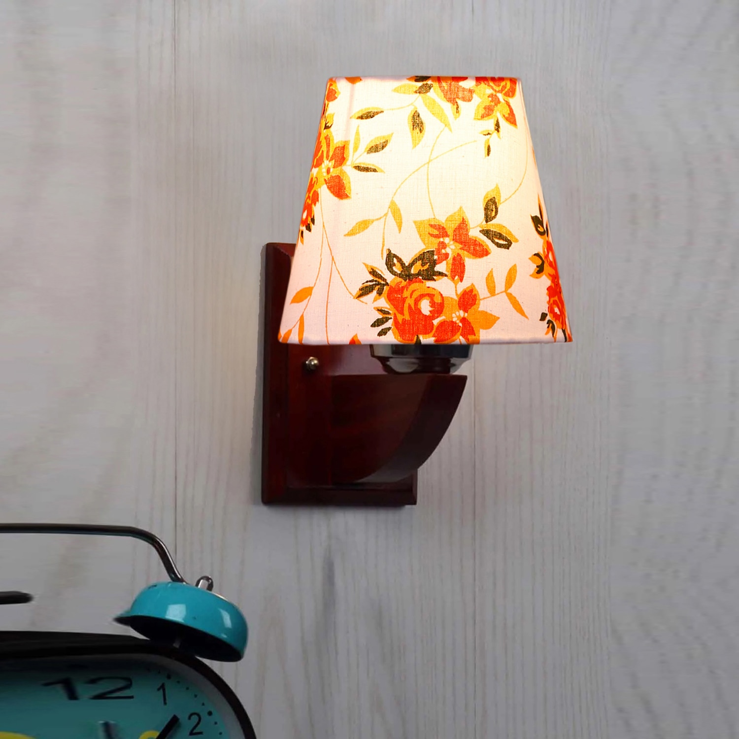Devansh Solid Wood Electric Wall Light in Multi Colour with Multi Shade Count of 1 Light - Devansh