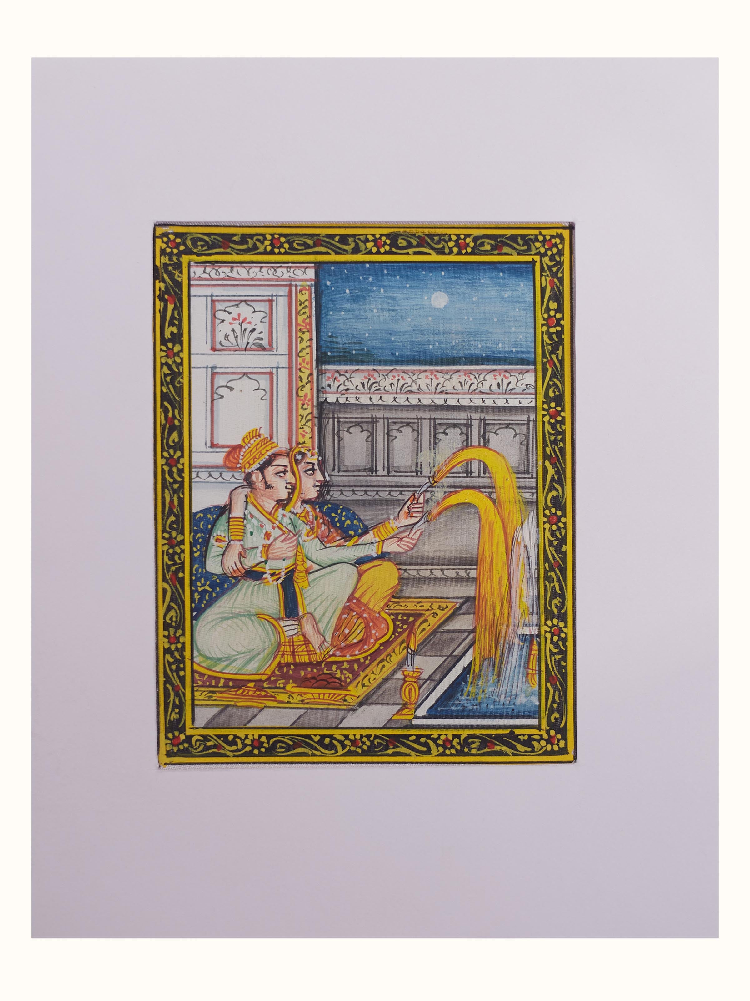Royal Love Scene Miniature Painting