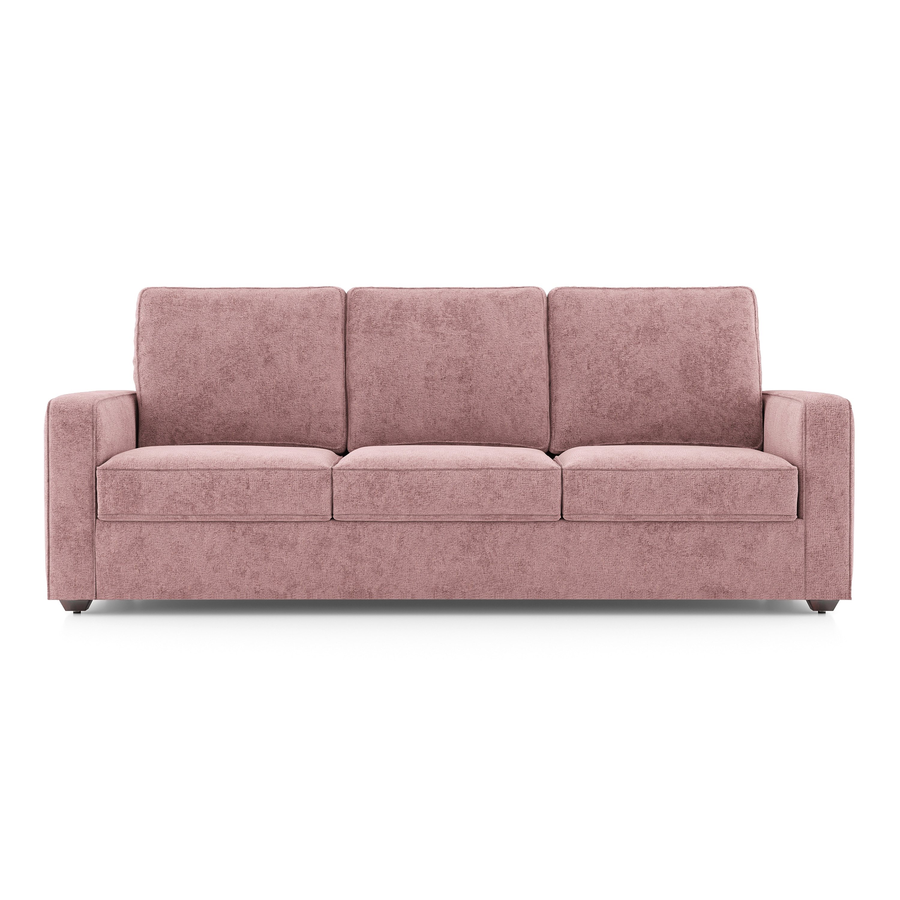 Apollo Compact High Back 3 Seater Fabric Sofa in Desert Rose Colour