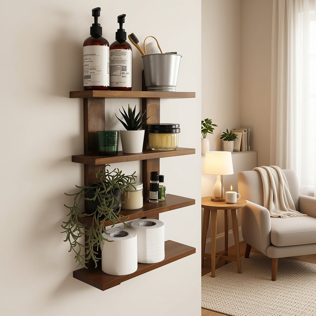 Killy Wooden Wall Shelf