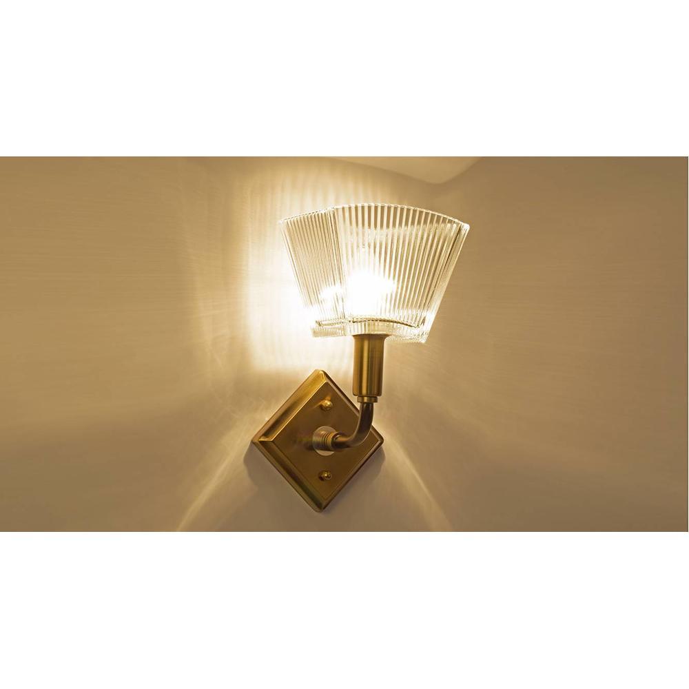 Carbon Loft Brass Luxur Cut Glass Wall Light