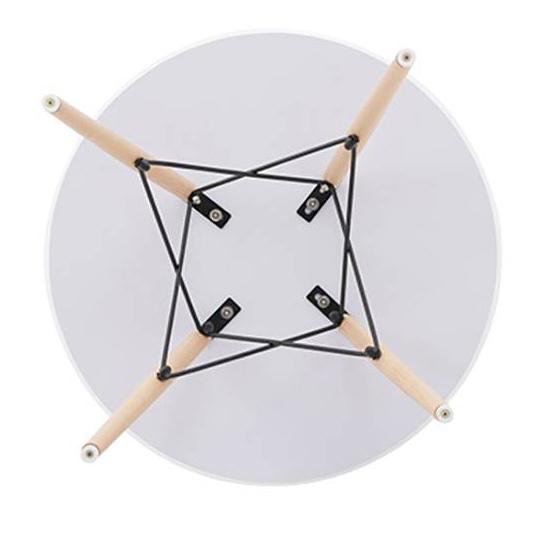 Ormond Round Solid Wood Coffee Table In White Finish