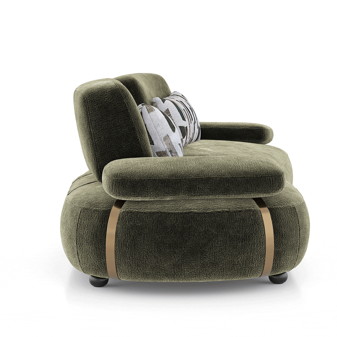 Soho 3 Seater Fabric Sofa In Fern Fabric