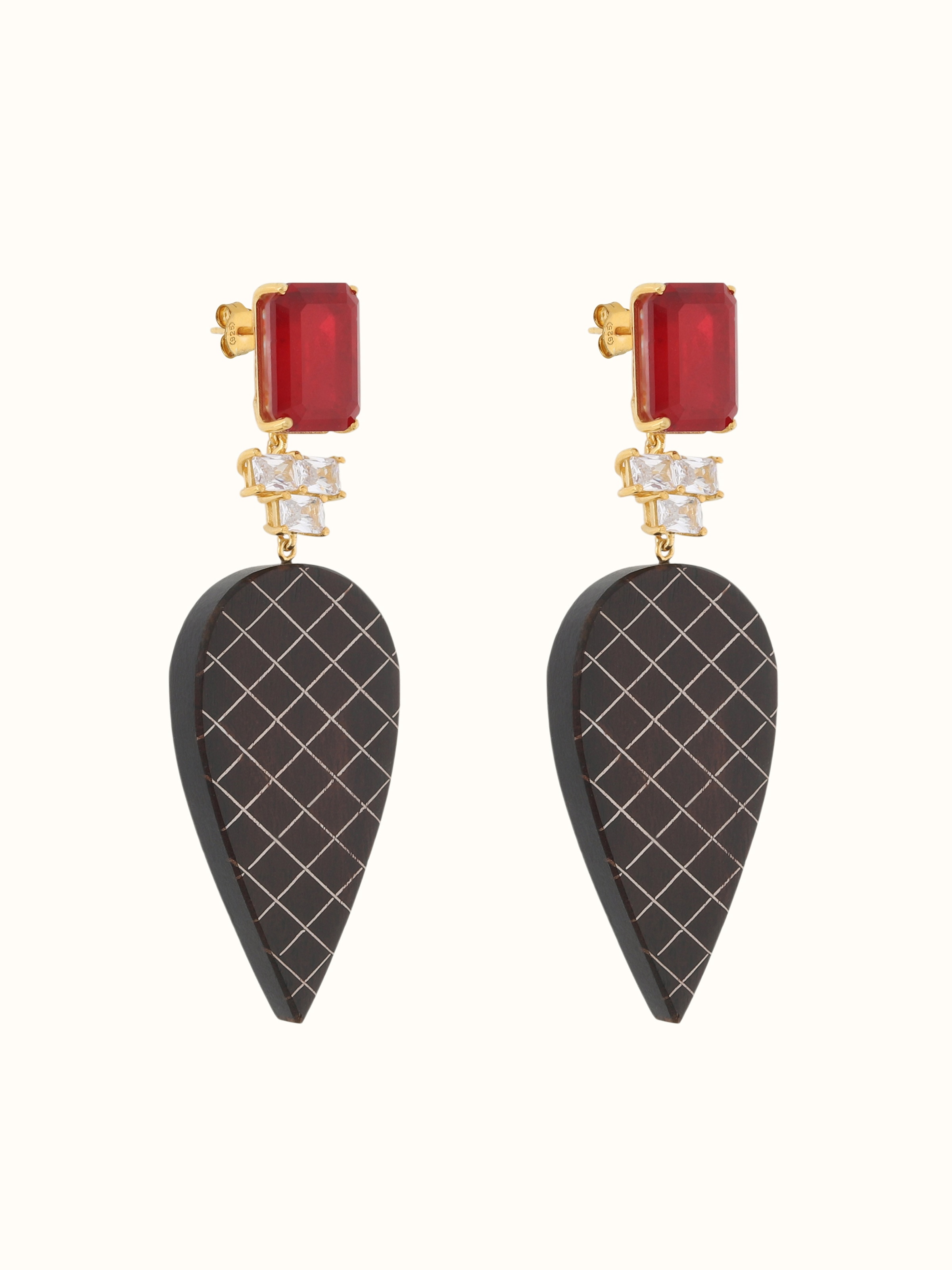 Tarkashi Silver Drop Earrings