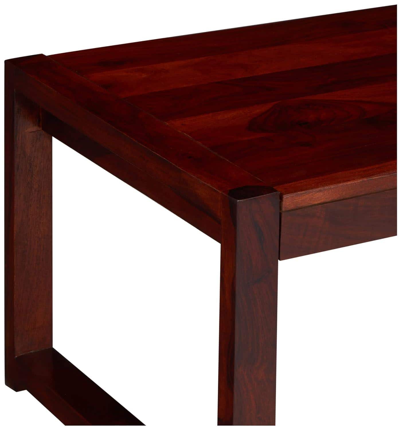 Hamstreet Sheesham Wood Contemporary Rectangle Coffee Table In Honey Finish