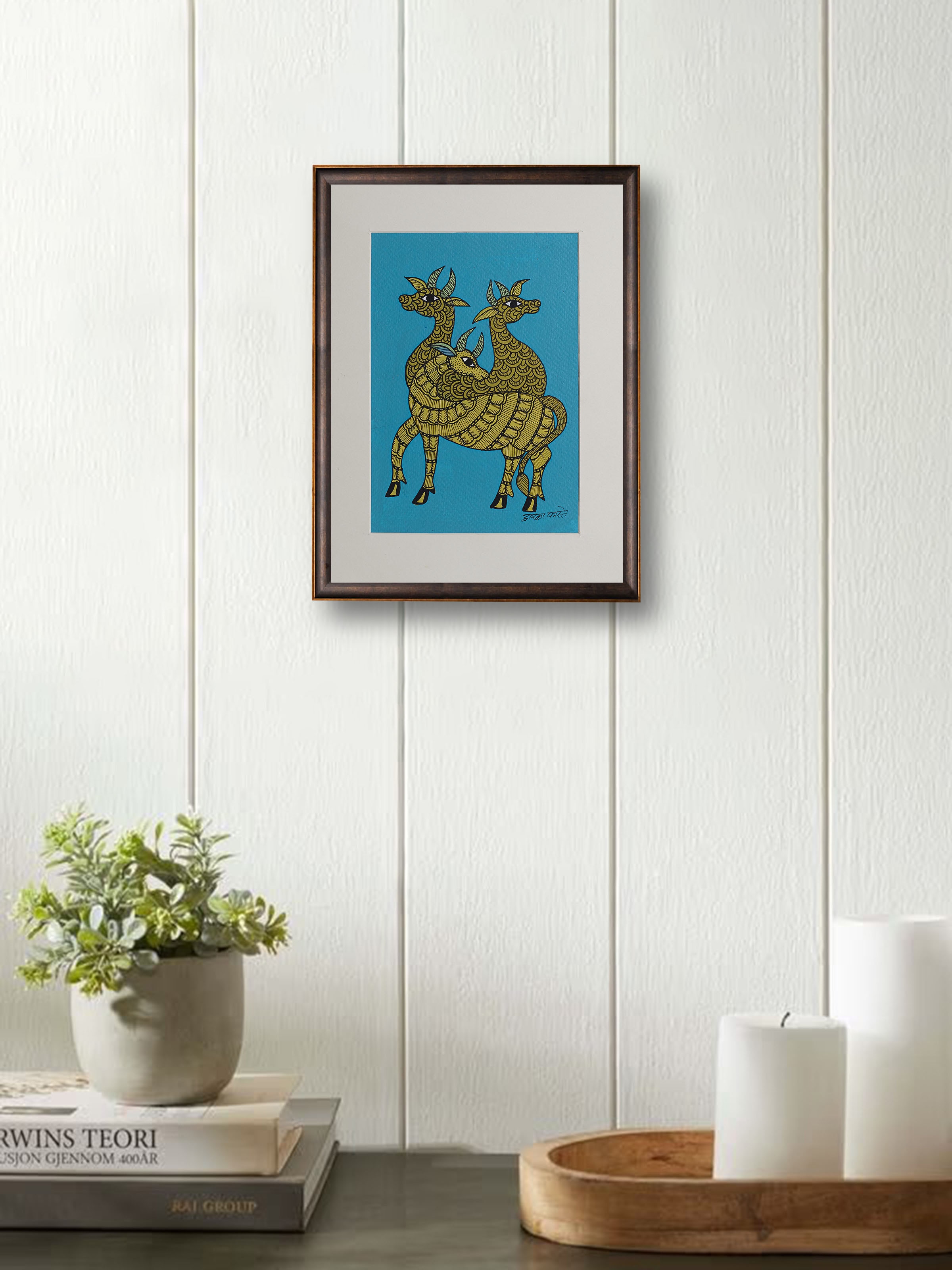 The Three Friends Gond Art
