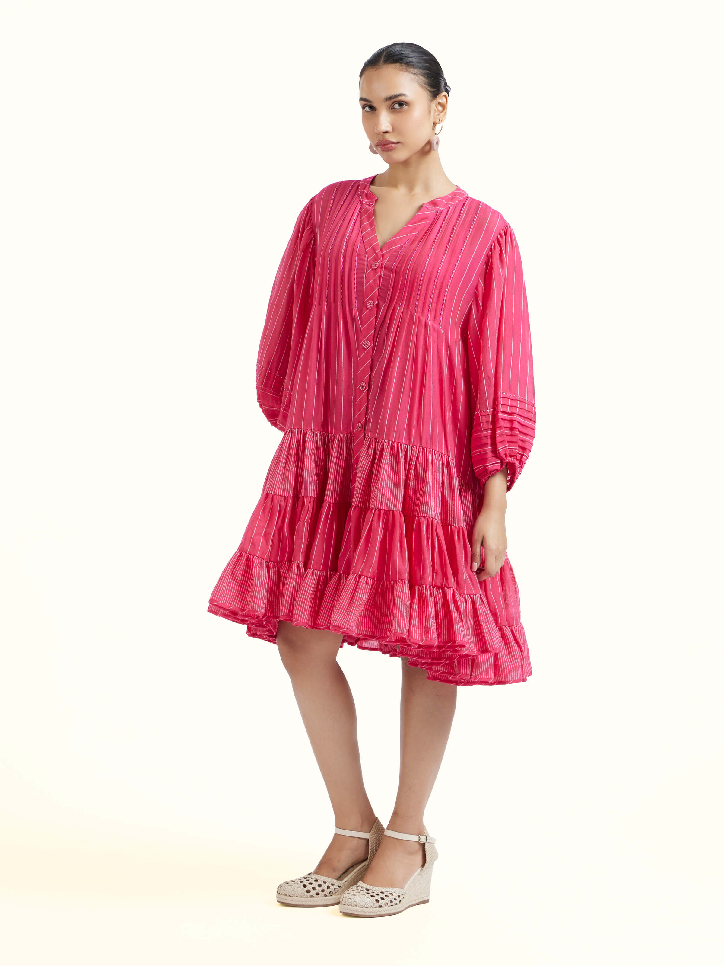 Pink Bengal Handloom Dress