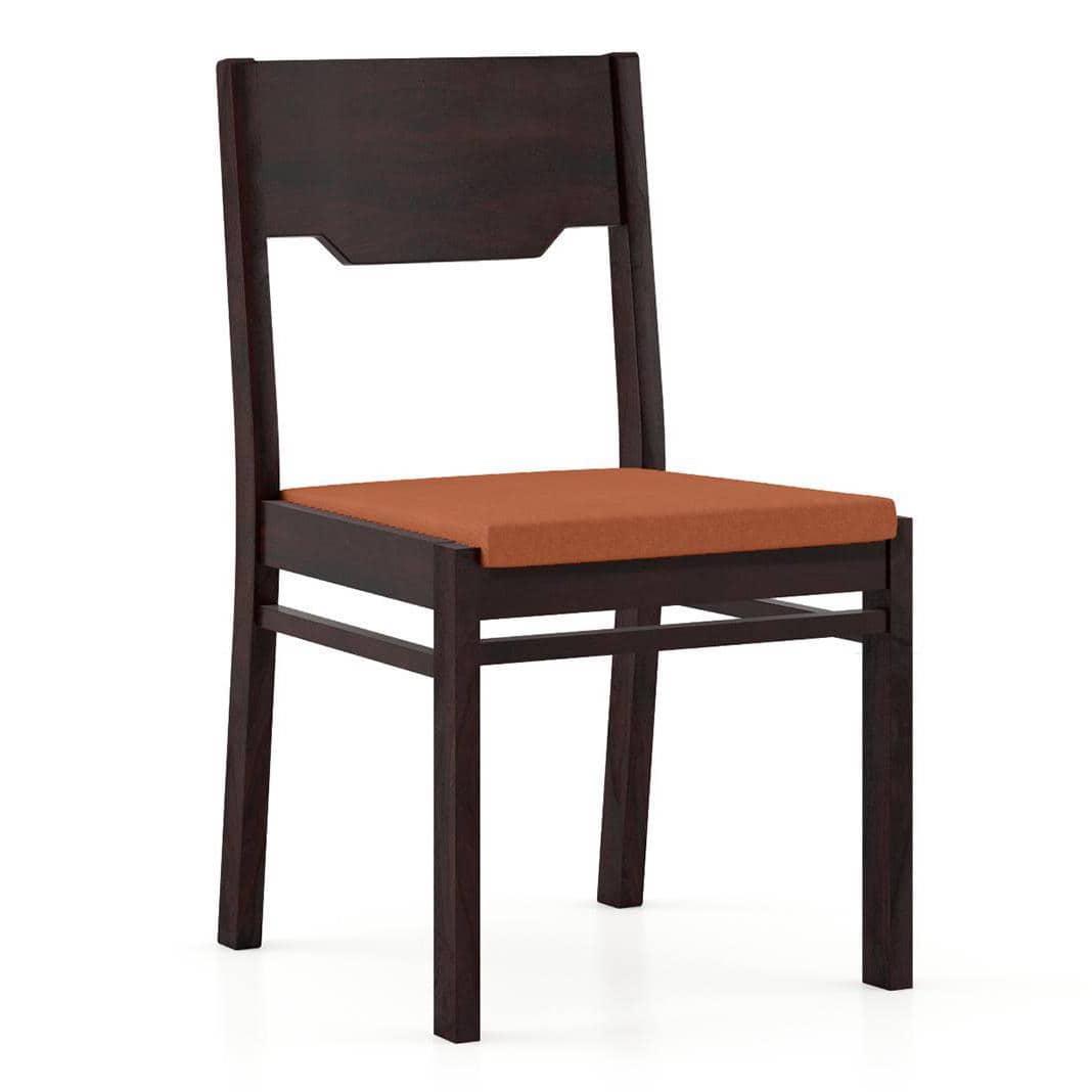 Kerry Solid Wood Dining Chair Set Of 2 In Mahogany Finish