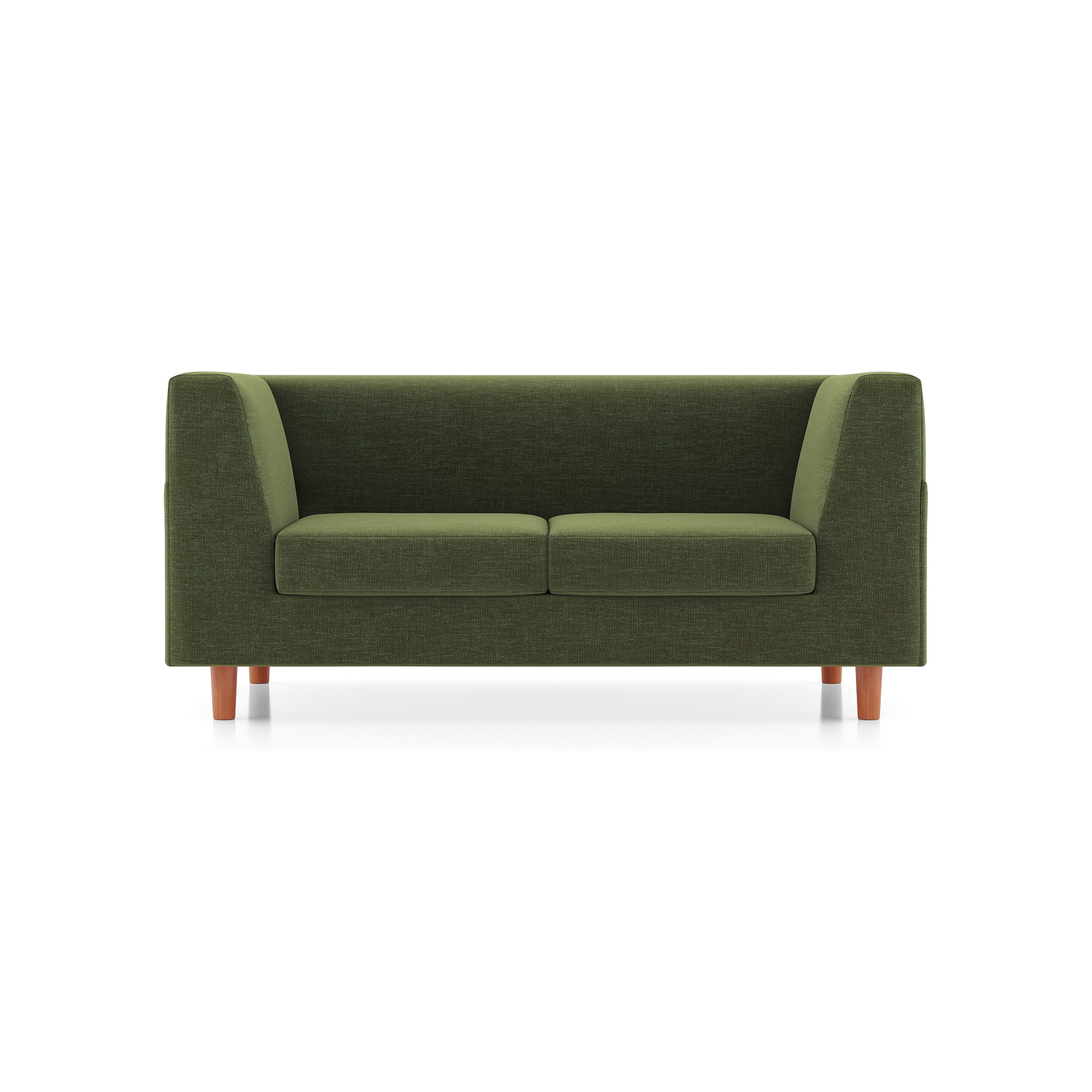Rubik Essential 2 Seater Fabric Sofa In Moss Green - Urban Ladder