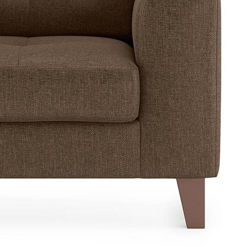 Verona Essential 1 Seater Fabric Sofa in Mocha Colour