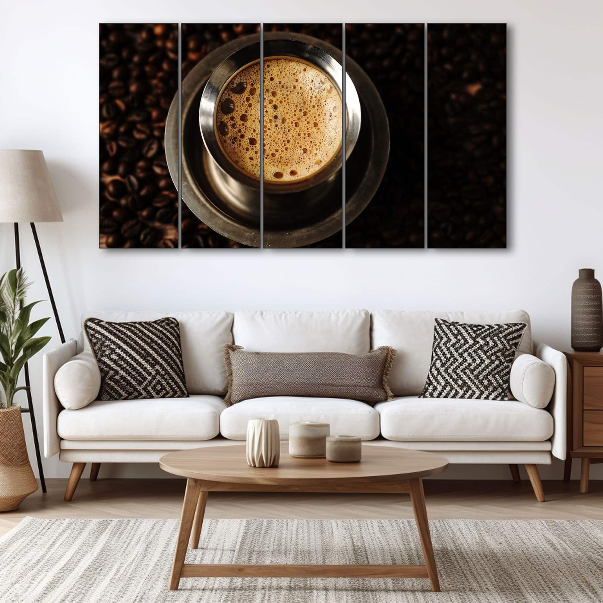 The Castle Decor Coffee Art Wall Painting Wooden Framed 27x48 Inch (Style 2) - The Castle Decor