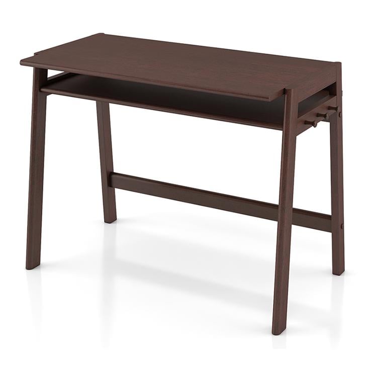 James Solid Wood Study Table in Dark Walnut Finish