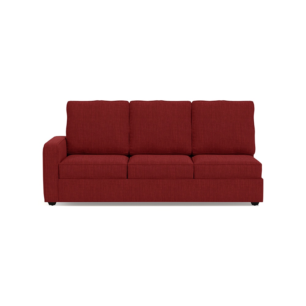 Apollo Compact Sofa (Colour : Salsa Red, Cushion : Soft, Back Type : High Back, Seating Capacity : Right Aligned 3 Seater + Right Aligned Chaise + Ottoman)