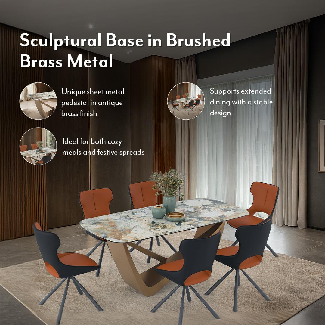 Paloma 6 Seater Spanish Ceramic Dining Table