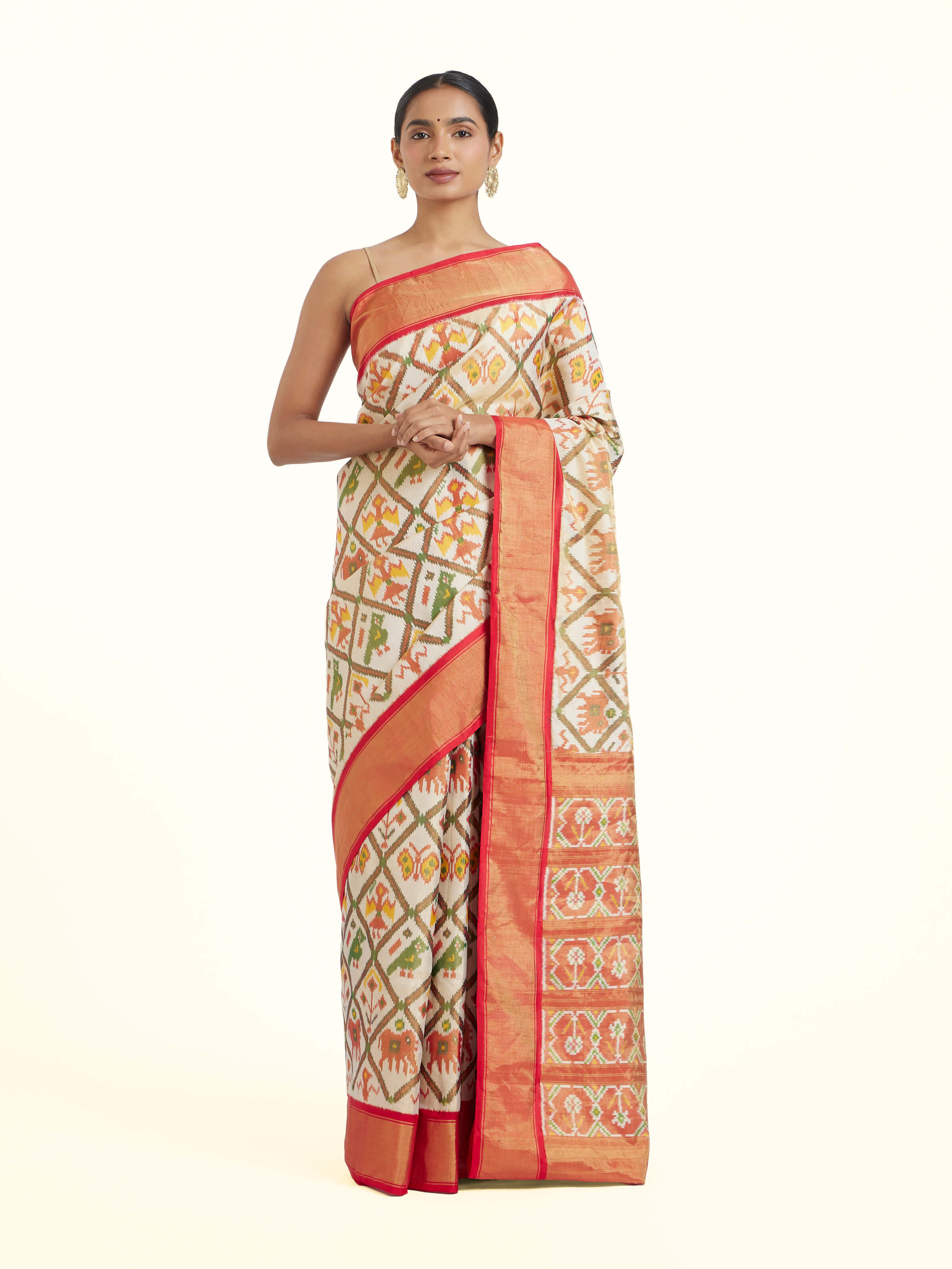 Multi Pochampally Ikat Silk Saree