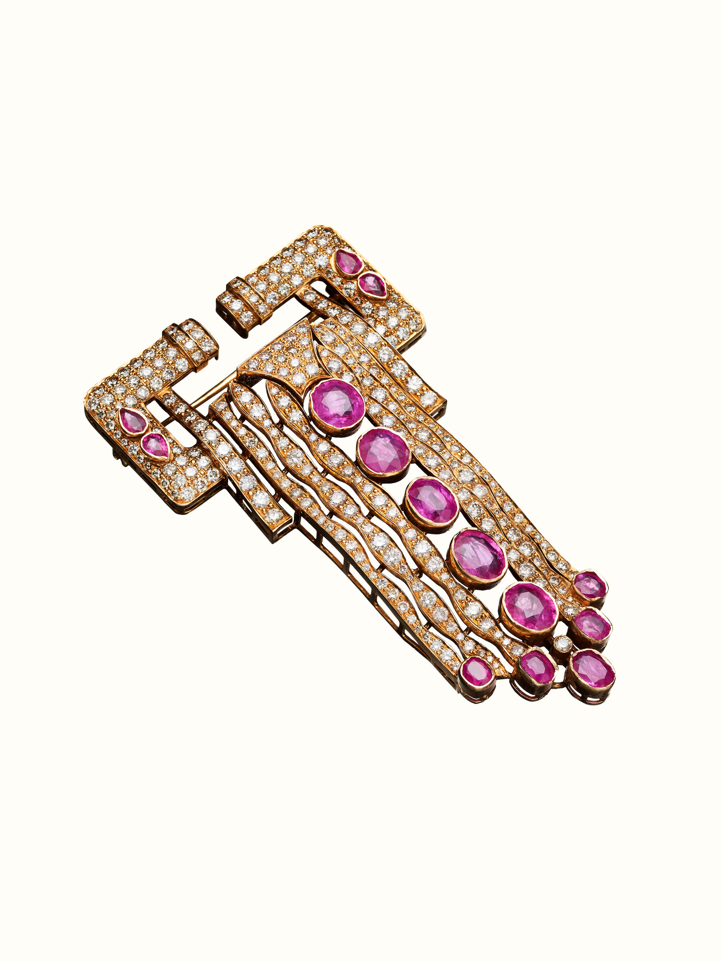 Dank Polki 18 Karat Gold Brooch Pin