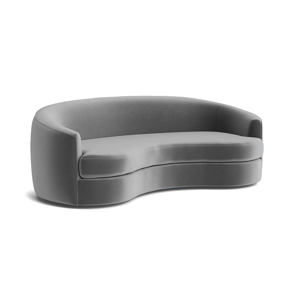 Storn Velvet 3 Seater Sofa in Grey Colour