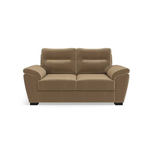 Adelaide Luxe 2 Seater Fabric Sofa in Fawn Velvet Colour