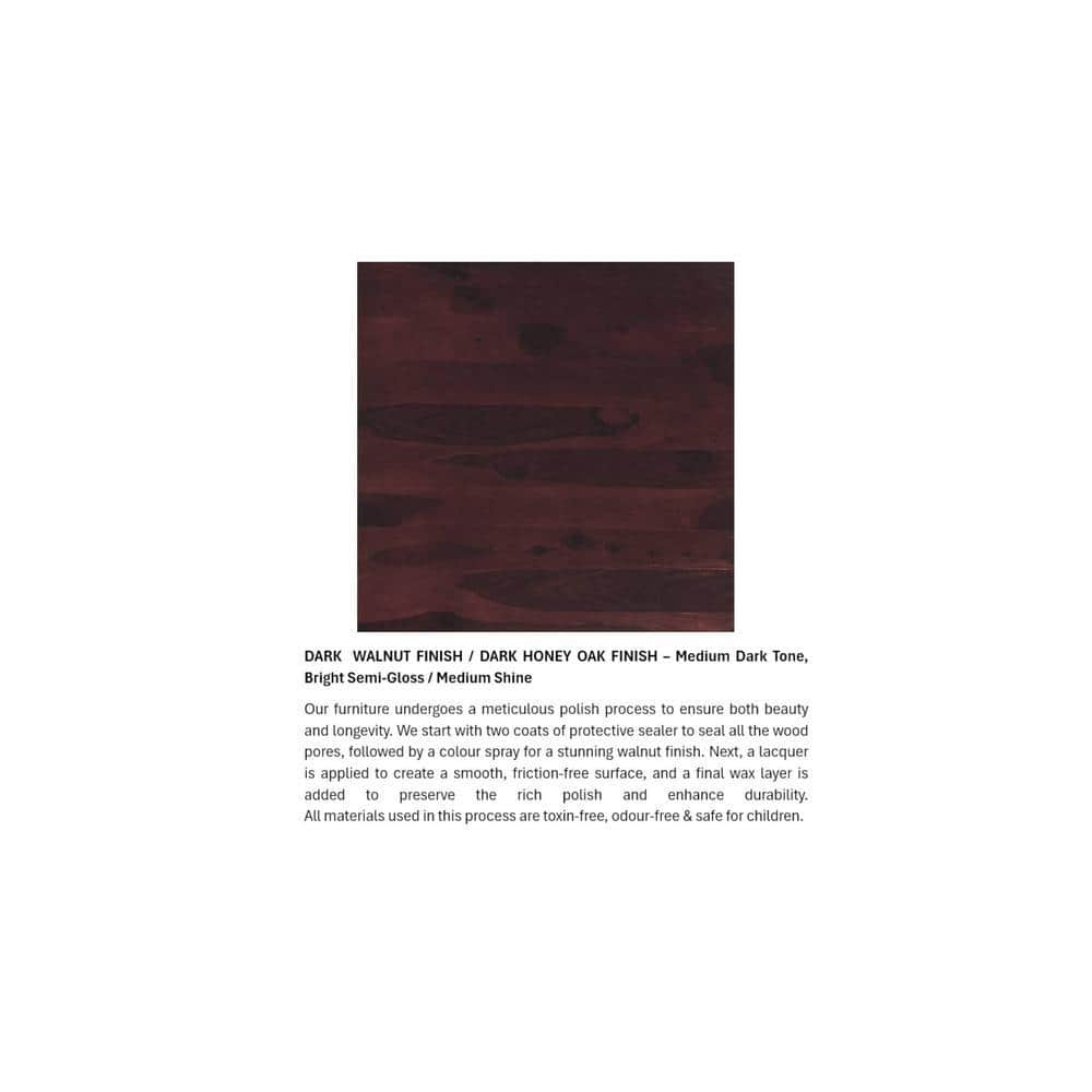 Oakmont Sheesham Wood Dining Table In Dark Walnut Finish