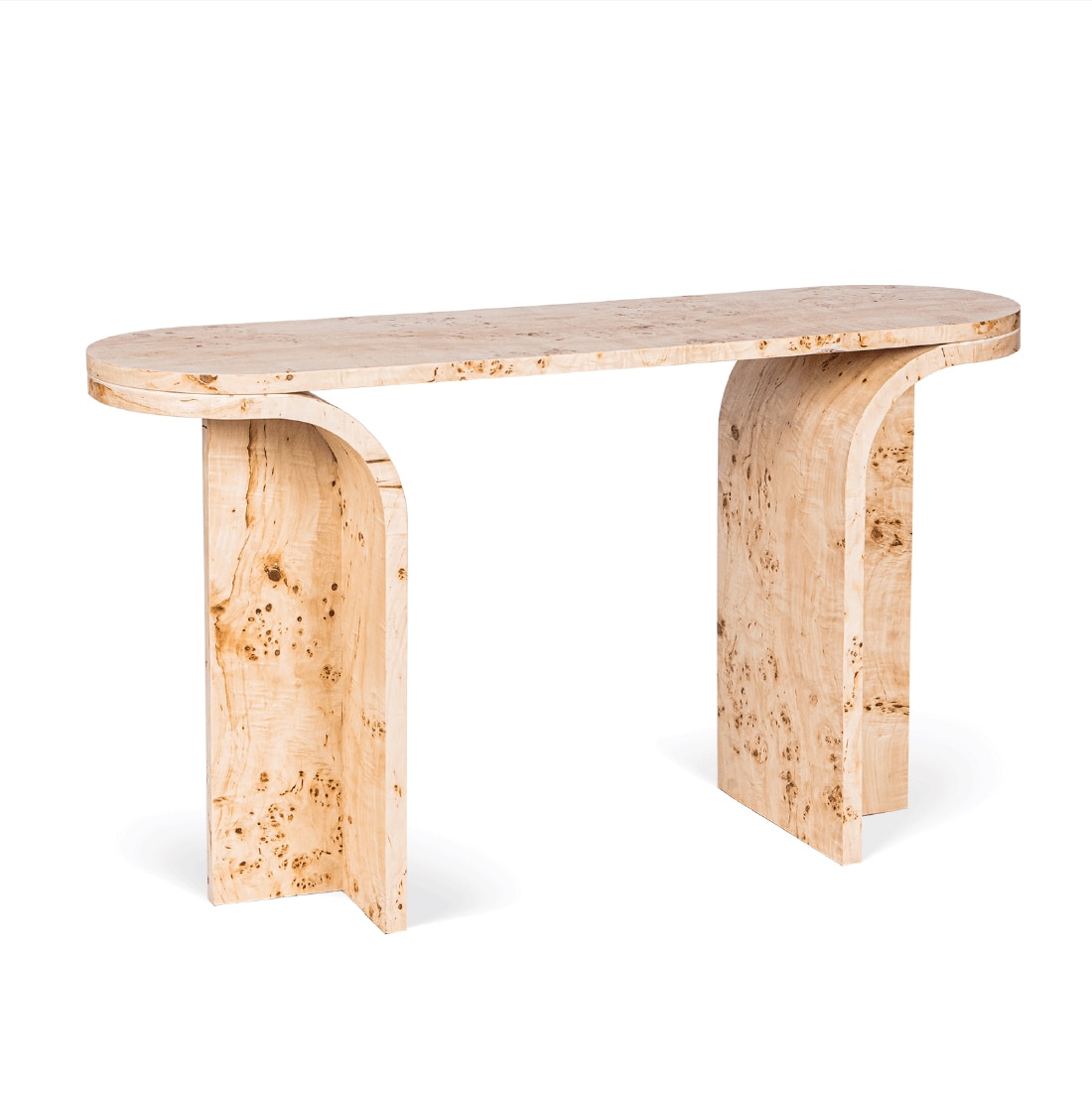 Nouve Engineered Wood Console Table in Beige Colour