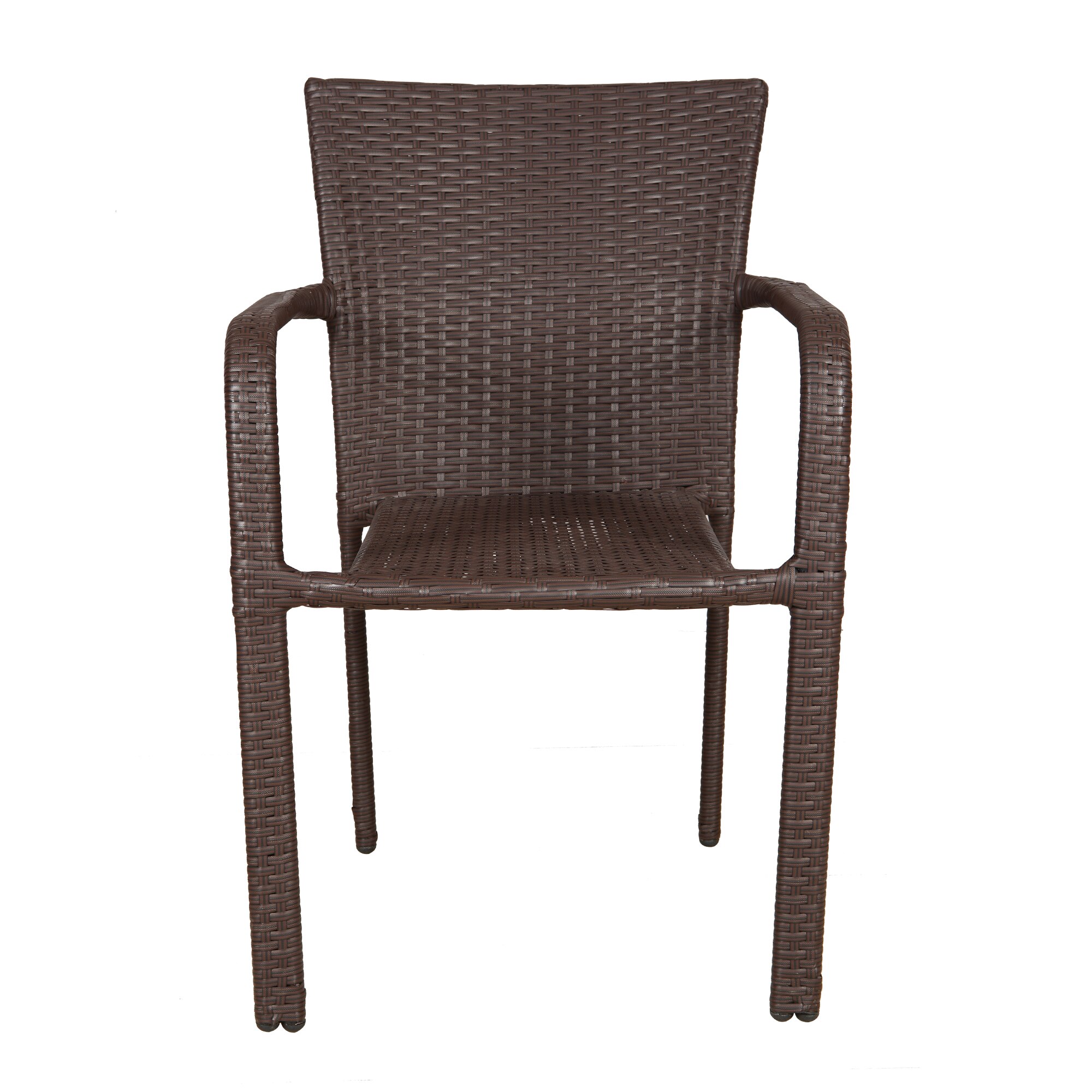 Boulder Wicker Chair Brown Black Dual Tone Finish