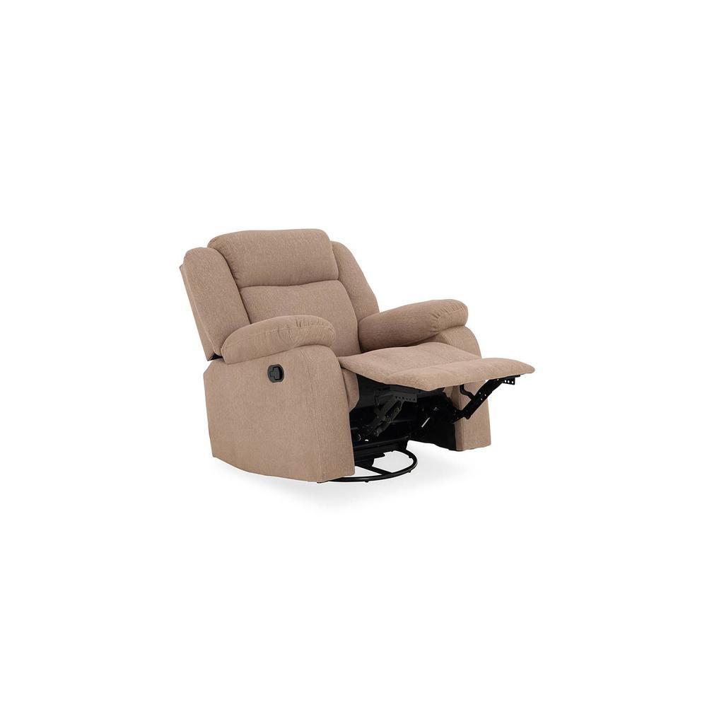 Avalon Fabric One Seater Manual Recliner in Brown Colour