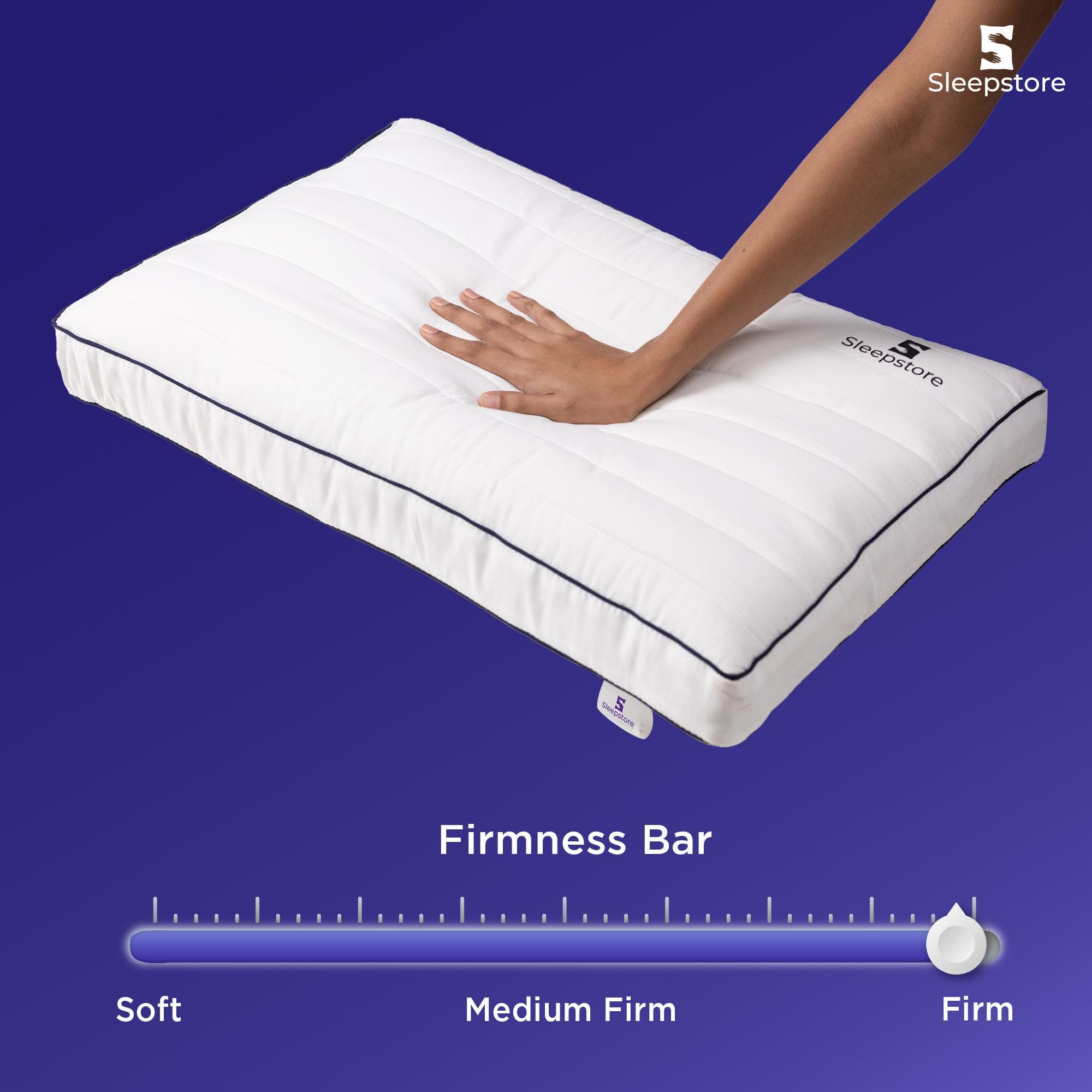 Granules Solid Quilted Firm Pillow 27 X 18 Inches