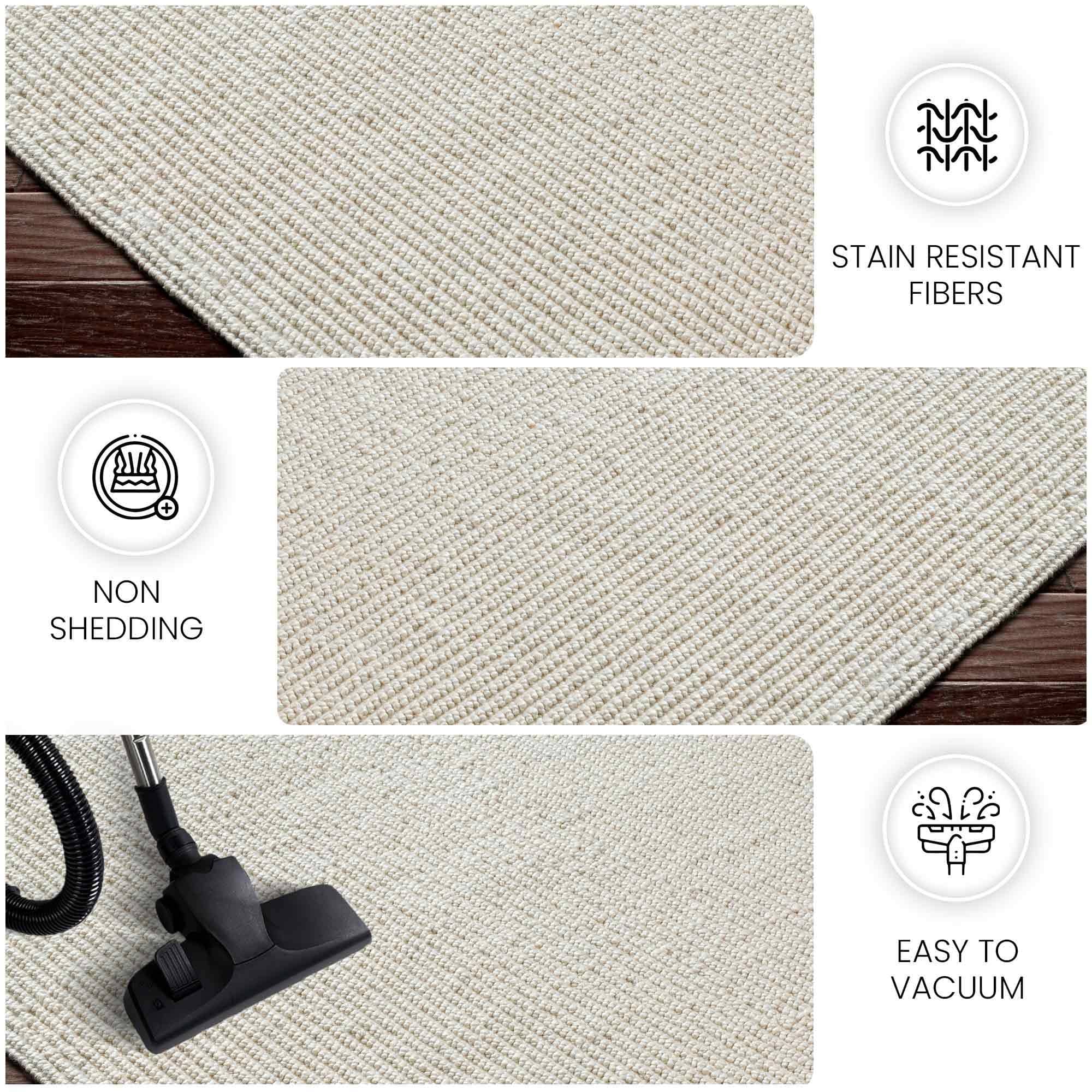 Rebecca Beige Pet Yarn Rug