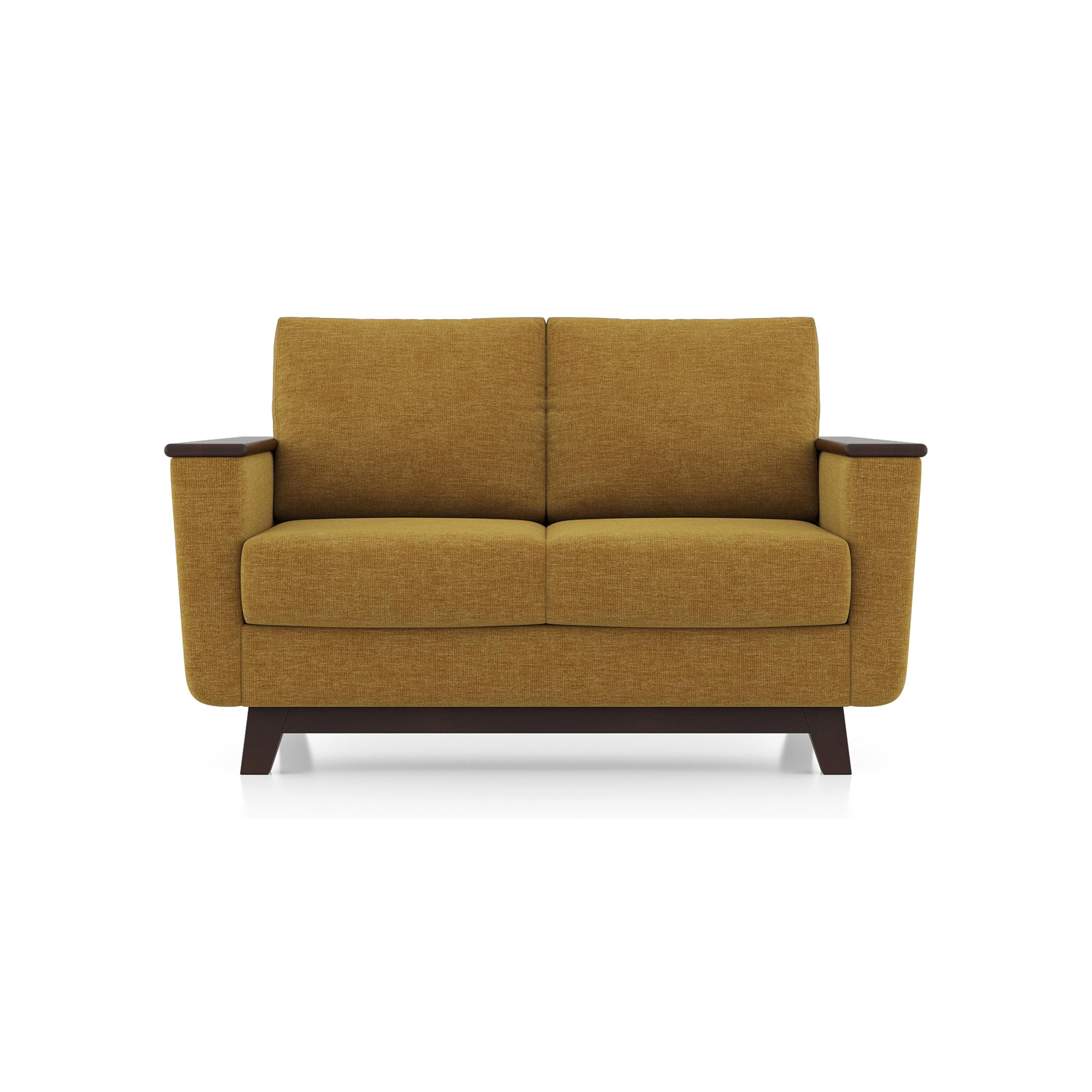 Corby Essential 2 Seater Fabric Sofa In Ochre