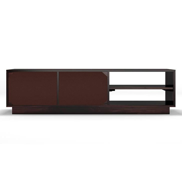 Zephyr Solid Wood TV Unit in Mahogany Finish