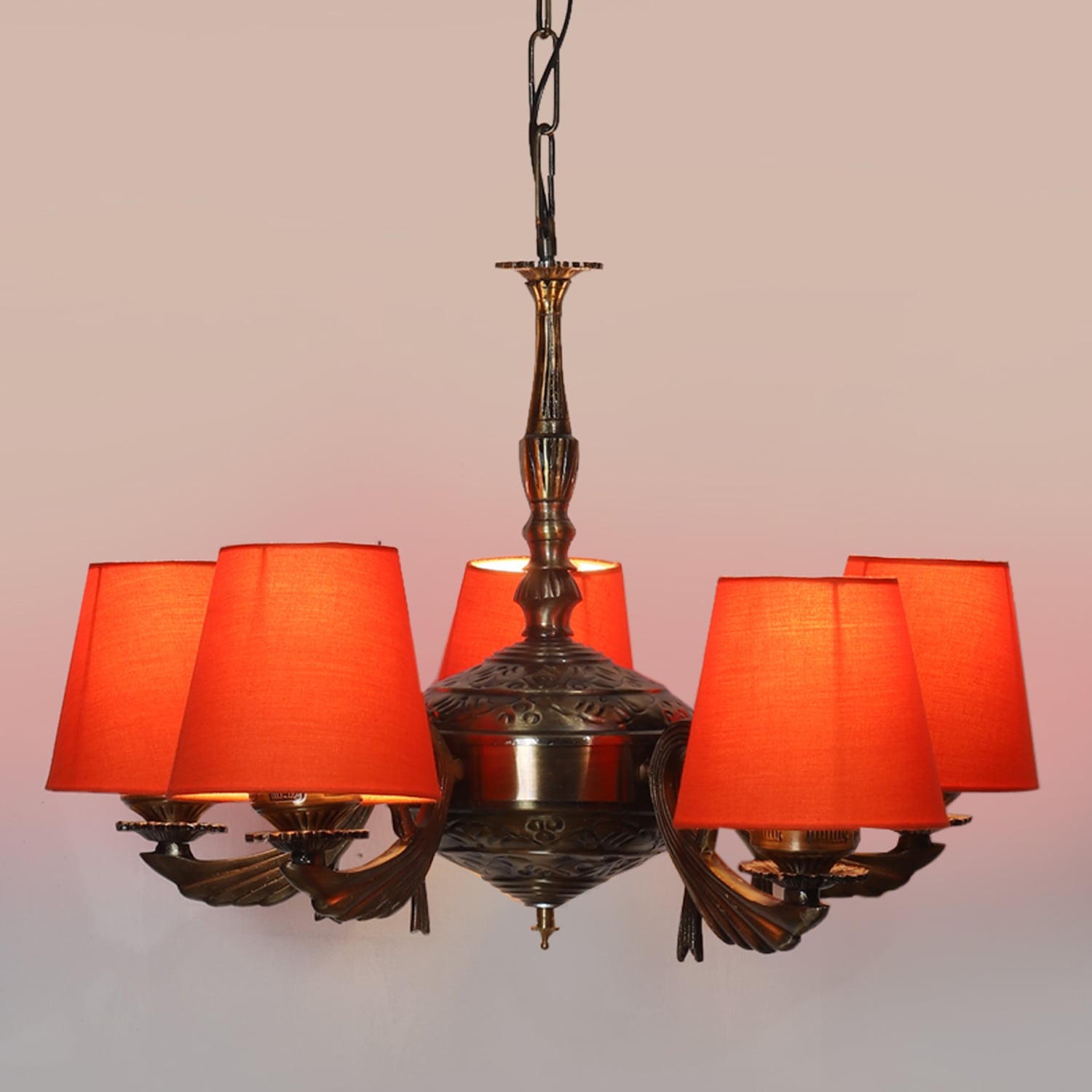 Devansh Steel Wall Mounted Lamp With Off-White Cotton Shade