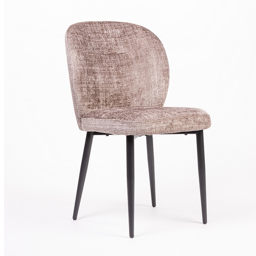 Cotton Fabric Dining Chair in Pink Colour - Living Shape