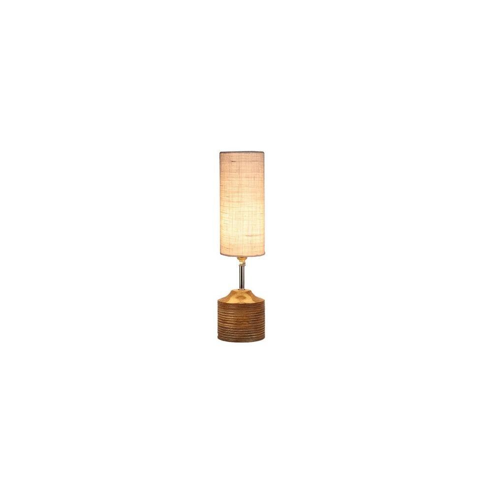 Adalyn Wood Table lamp with White Jute Shade