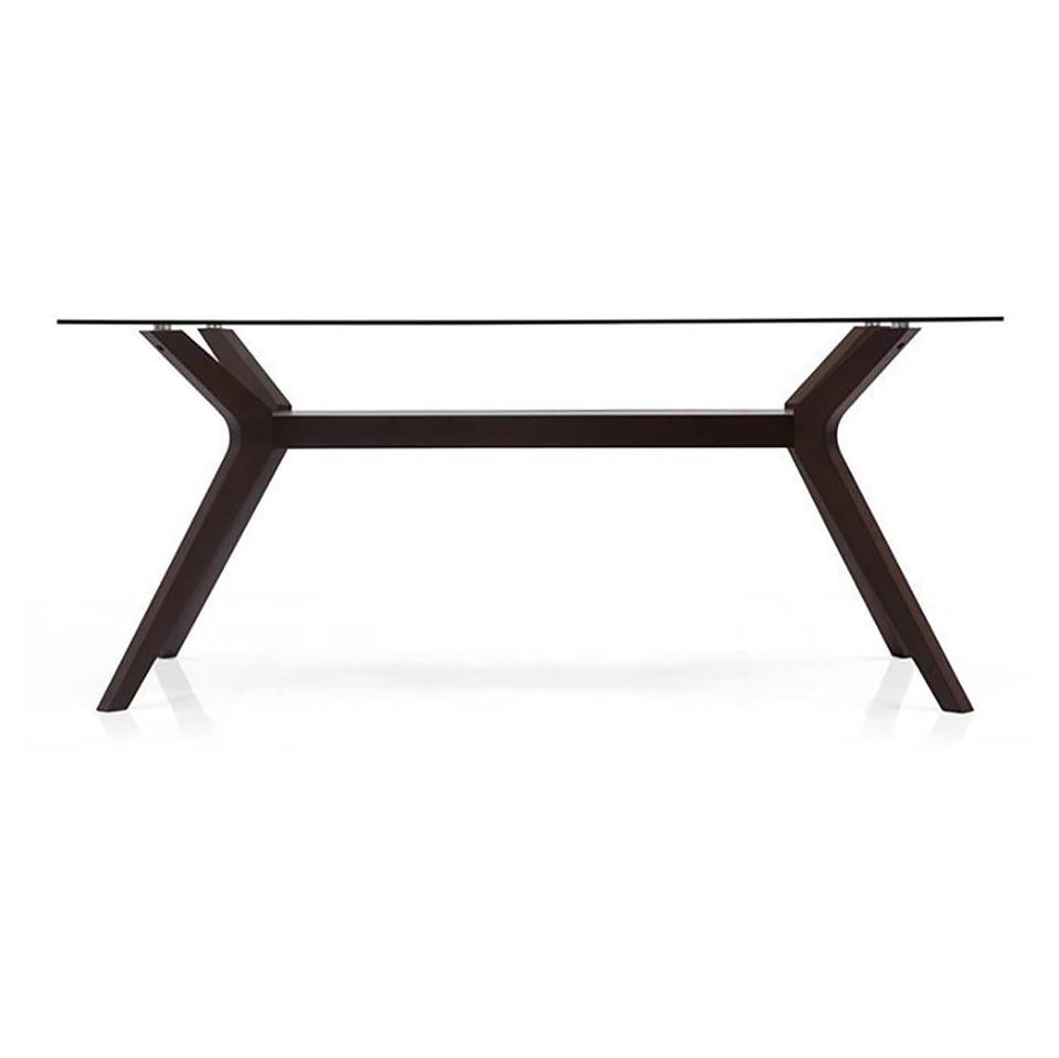 Wesley 6 Seater Dining Table In Dark Walnut Finish