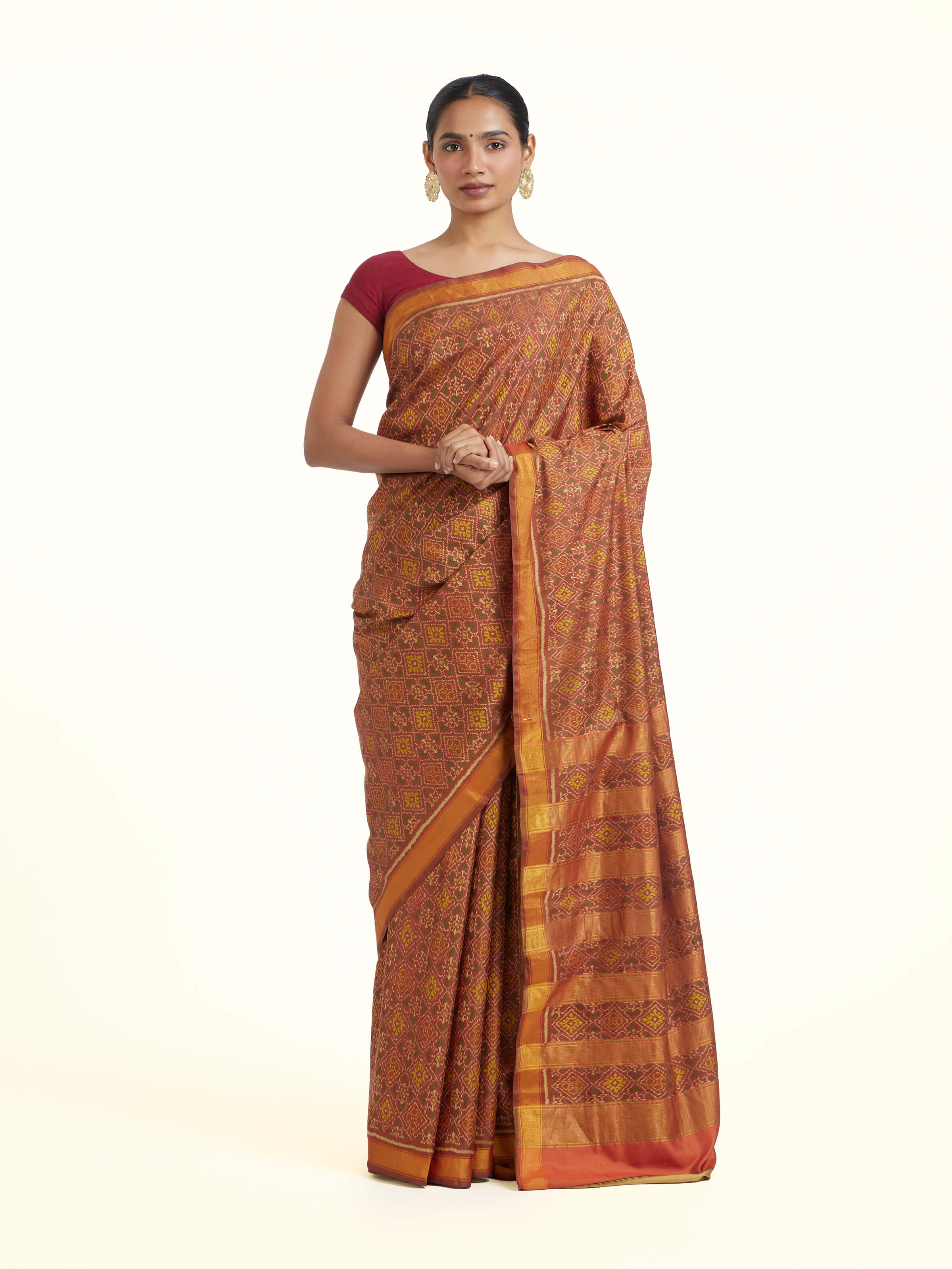 Silk Patola Single Ikat Saree