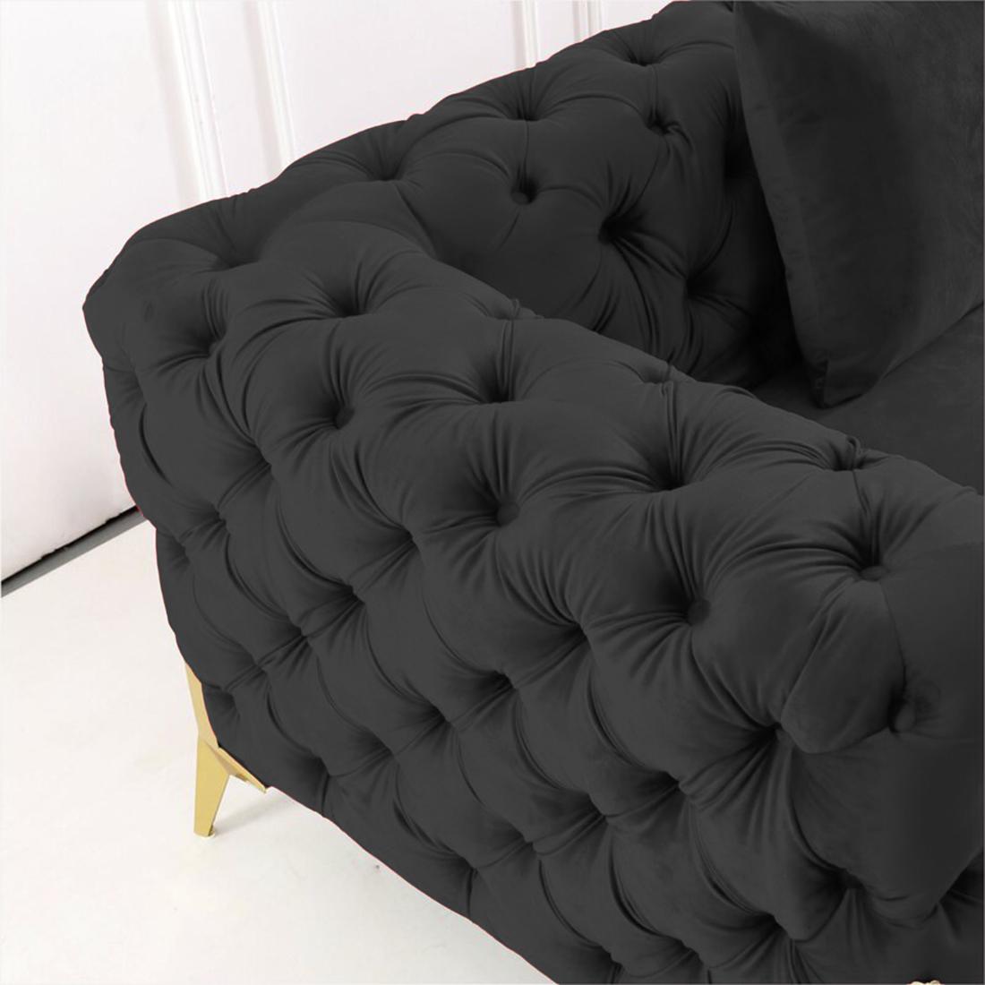 Norman Fabric Sofa - Black
