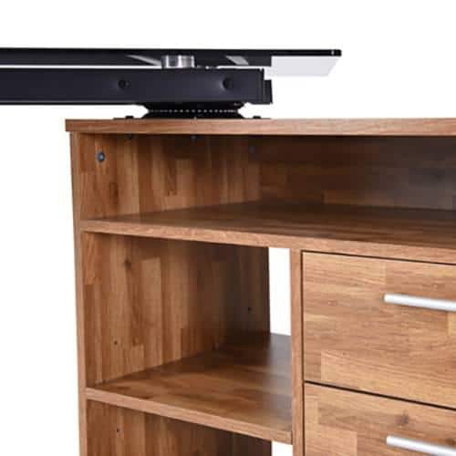 Niccol Engineered Wood Study Table in Golden Oak Finish